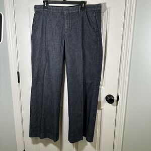 Gap Women's Trousers Denim Stretch 16 Navy Dark Wash